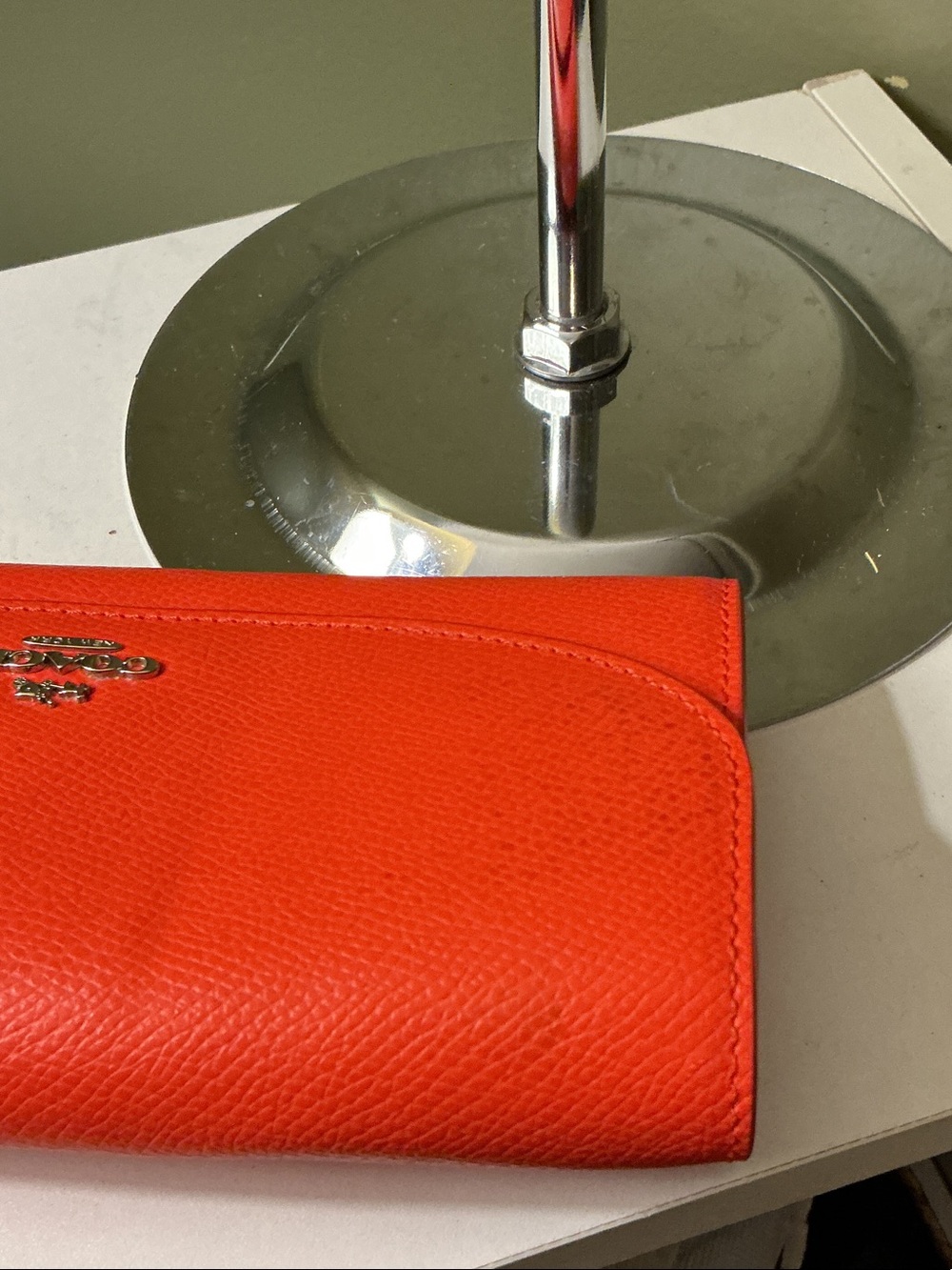 Coach Pop Slim Envelope Orange Leather Signature Clutch Wallet Set SEE PHOTOS - Picture 14 of 14